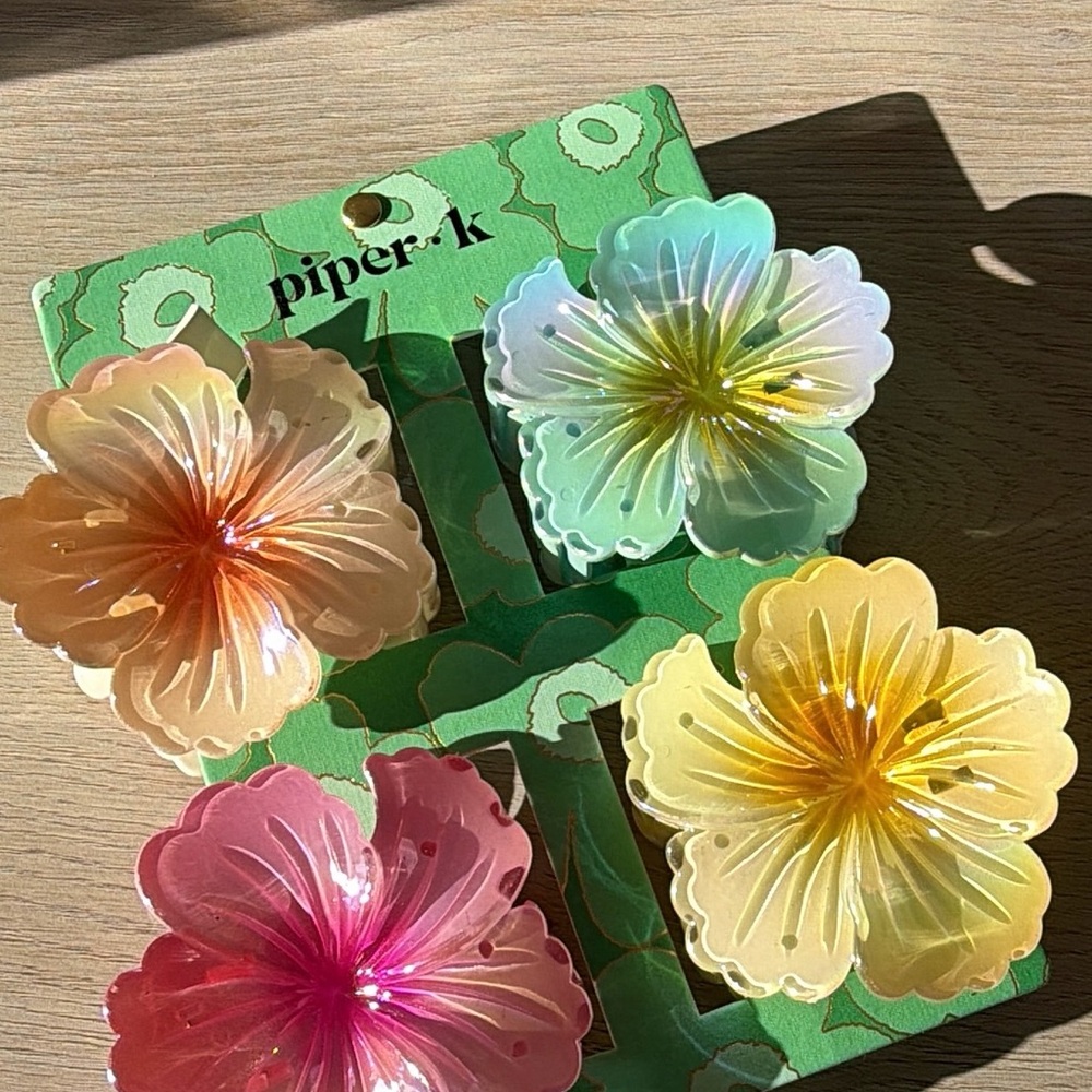 Colorful Floral Hair Clips